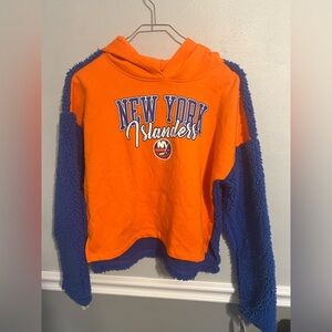 NHL New York Islanders Youth XL 14/16 Sherpa Backed Hoodie NWT‎